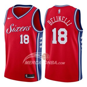 Maglie NBA Philadelphia 76ers Marco Belinelli Statehombret 76er 2017-18 Rosso