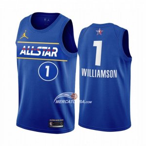 Maglia All Star 2021 Orleans Pelicans Zion Williamson Blu