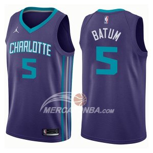 Maglie NBA Charlotte Hornets Nicolas Batum Statehombret 2017-18 Viola