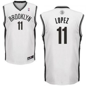 Maglie NBA Rivoluzione 30 Lopez,Brooklyn Nets Bianco