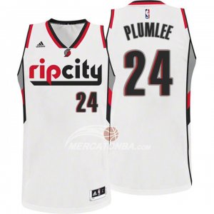Maglie NBA Plumlee Rip City Portland Trail Blazers Blanco