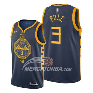 Maglia Golden State Warriors Jordan Poole Citta Blu