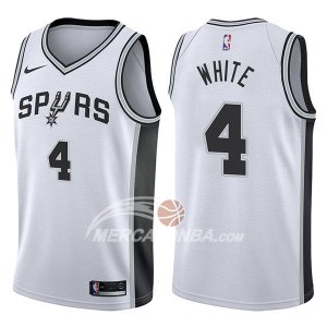 Maglie NBA San Antonio Spurs Derrick White Swingman Association 2017-18 Bianco