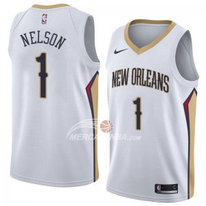 Maglia New Orleans Pelicans Jameer Nelson Association 2018 Bianco