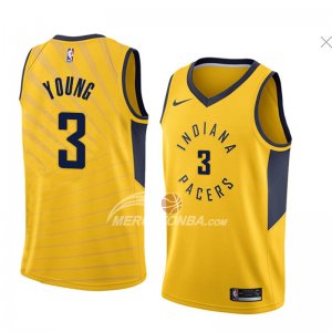 Maglia Indiana Pacers Joe Young Statement 2018 Giallo