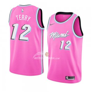 Maglia Miami Heat Heat Emanuel Terry Earned 2018-19 Rosa