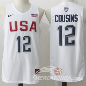 Maglie NBA Twelve USA Dream Team Cousins Bianco