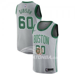 Maglie NBA Boston Celtics Jonathan Gibson Ciudad 2017-18 Grigio