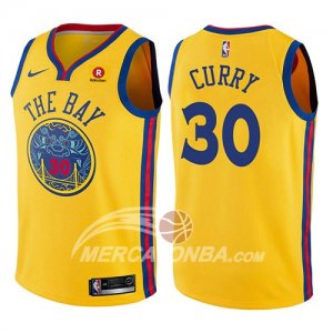Maglie NBA Bambino Golden State Warriors Stephen Curry Ciudad Giallo