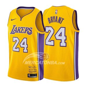 Maglie NBA Los Angeles Lakers Kobe Bryant Retirement 2017-2018 Or