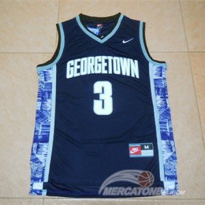 Maglie NBA NCAA Iverson,George Town Blu