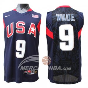 Maglie NBA Usa 2008 Wade Blu