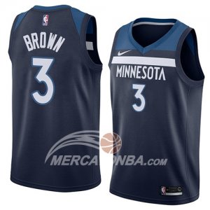 Maglie NBA Minnesota Timberwolves Anthony Brown Icon 2018 Blu