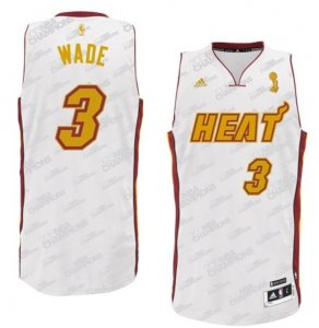 Maglie NBA Rivoluzione 30 Wade,Miami Heats Bianco2