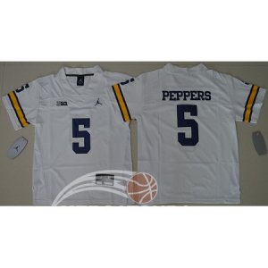 Maglie NBA NCAA Jabrill Peppers Bianco
