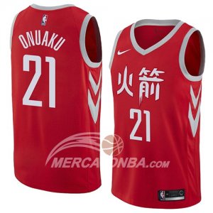 Maglie NBA Houston Rockets Chinanu Onuaku Ciudad 2018 Rosso