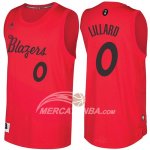 Maglia NBA Christmas 2016 Damian Lillard Portland Trail Blazers Rosso
