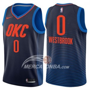 Maglie NBA Thunder Russell Westbrook Statement 2017-18 Blu