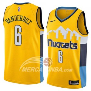 Maglie NBA Denver Nuggets Jarred Vanderbilt Statement 2018 Giallo
