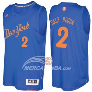Maglie NBA Christmas 2016 Maurice Daly ndour New York Knicks Blu