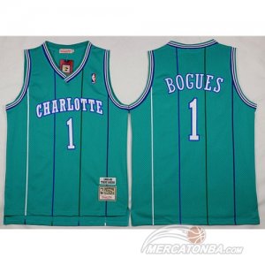 Maglie NBA Retro Bogues,New Orleans Hornets Verde