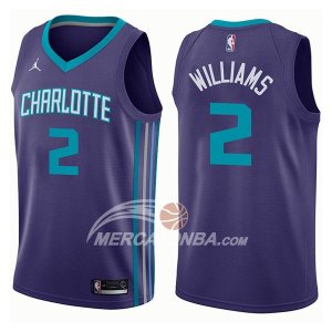 Maglie NBA Charlotte Hornets Marvin Williams Statehombret 2017-18 Viola