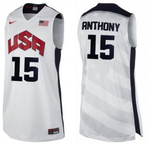 Maglie NBA Anthony,USA 2012 Bianco