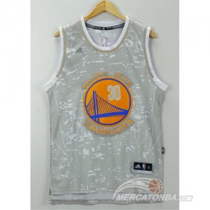 Maglie NBA Luces Warriors Curry Grigio