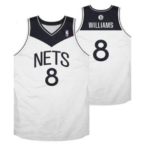 Maglie NBA Rivoluzione 30 retro Williams,Brooklyn Nets Bianco