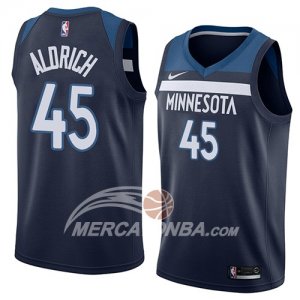 Maglia NBA Minnesota Timberwolves Cole Aldrich Icon 2018 Blu
