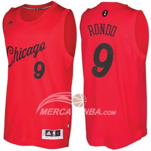 Maglie NBA Christmas 2016 Rajon Rondo Chicago Bulls Rosso