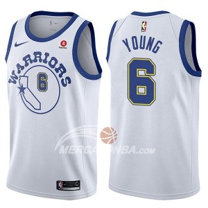 Maglie NBA Golden State Warriors Nick Young Hardwood Classic 2017-18 Bianco