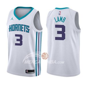 Maglie NBA Charlotte Hornets Jeremy Lamb Association 2017-18 Bianco