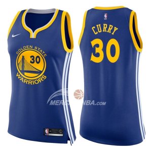 Maglie NBA Donna Stephen Curry Golden State Warriors Icon 2017-18 Blu