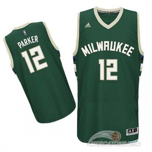 Maglie NBA Rivoluzione 30 Parker,Milwaukee Bucks Verde