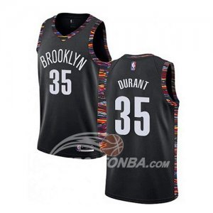 Maglia Brooklyn Nets Kevin Durant Ciudad 2019-20 Nero