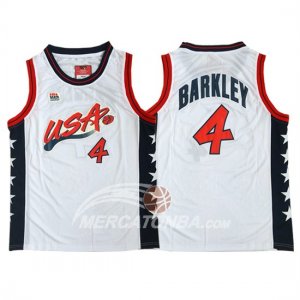 Maglie NBA Barkley USA 1996 Bianco