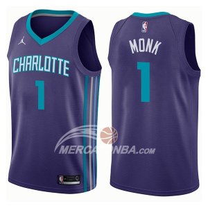 Maglie NBA Charlotte Hornets Malik Monk Statehombret 2017-18 Viola