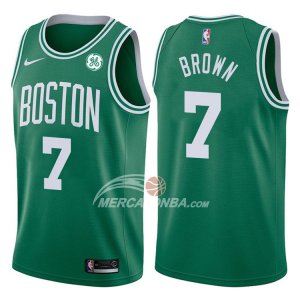 Maglie NBA Autentico Celtics Brown 2017-18 Verde