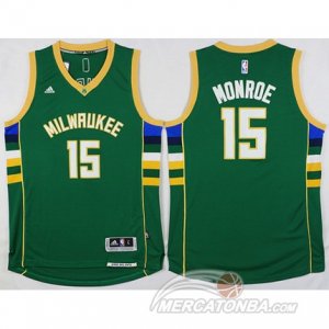 Maglie NBA Monroe,Milwaukee Bucks Verde