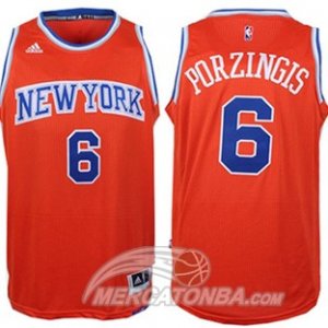 Maglie NBA Porzingis,New York Knicks Arancione