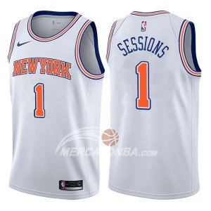 Maglie NBA New York Knicks Ramon Sessions Statehombret 2017-18 Bianco