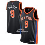 Maglia New York Knicks Rj Barrett NO 9 Citta 2022-23 Nero