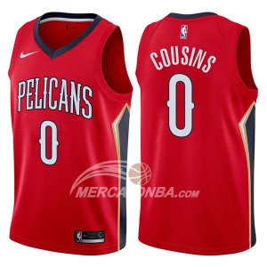 Maglie NBA New Orleans Pelicans Demarcus Cousins Statehombret 2017-18 Rosso