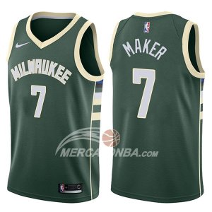 Maglie NBA Milwaukee Bucks Thon Maker Swingman Icon 2017-18 Verde