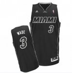 Maglia NBA Rivoluzione 30 Wade,Miami Heats Nero