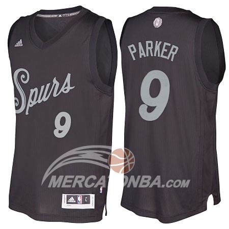 Maglia NBA Parker Christmas,San Antonio Spurs Nero