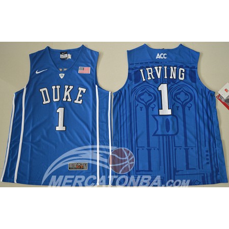 Maglia NBA NCAA Kyrie Irving V-Cuello Blu