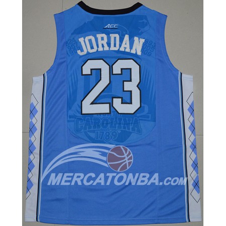 Maglia NBA NCAA Michael Jordan Blu Carolina