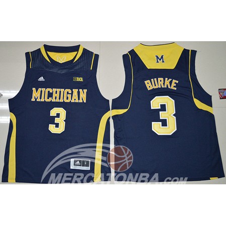 Maglia NBA NCAA Trey Burke Blu Marino
